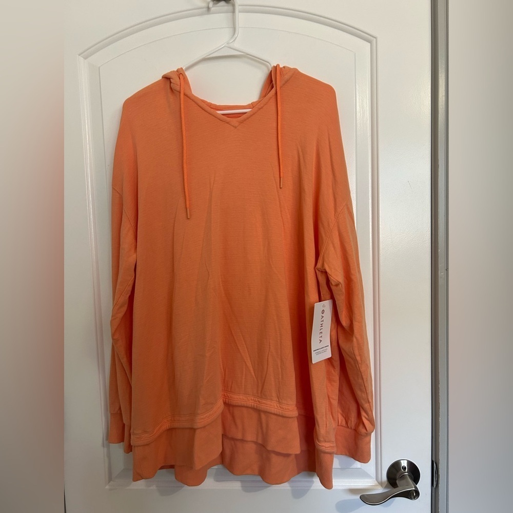 Athleta Sundown Alliance Hoodie Size XL Salmon Color NWT athletic athleisure
